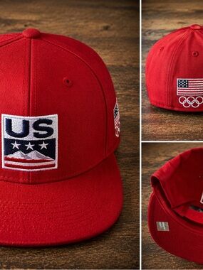 Red US Patch Men's Baseball Cap - Unbranded